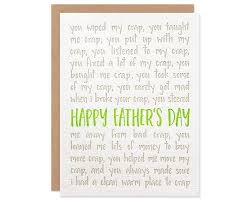 To make your card, simply print, cut around the outline, and fold down the center! Funny Father S Day Card Crap Happy Father S Day Card Bloom Letterpress Design
