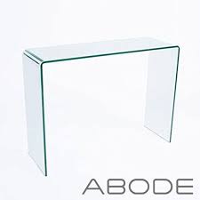 Bent Glass Console Table Curved Edge Glass Furniture Glass Console Table Console Table Curved Glass