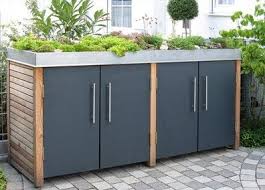Mullhauser Und Fahrradhauser Stahl Fur Den Garten Und Das Heim Diy Garden Storage Das Den Diy Fahrradhauser Hide Trash Cans Bin Store Garden Storage