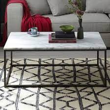 39.25w x 19.75d x 17.25h. Box Frame Coffee Table Marble Antique Bronze