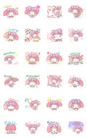 My Melody Absolutely Adorable Line Sticker My Melody Cute Stickers My Melody Wallpaper