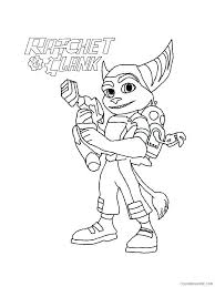 Starting with the first, your job is to skillfully paint all parts in a variety of colors, making the picture as bright and cheerful. Ratchet And Clank Coloring Pages Ratchet Clank 9 Printable 2021 5061 Coloring4free Coloring4free Com