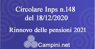 Cosa vuol dire pensione sociale? Rinnovo Delle Pensioni 2021 Circolare Inps N 148 Del 18 12 2020