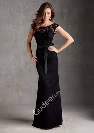 Black Lace Over Satin Cap Sleeve Boat Neck Slim Long Dress Mori Lee Bridesmaid Dresses Bridesmaid Dress Styles Evening Dresses Prom