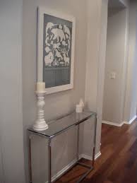 Check out this version of ashley's console table by @averys_mom! Seams Of Thought August 2010 Glass Entryway Table Entryway Tables Entrance Table Decor