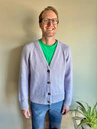 Ryan's Champagne Cardigan by PetiteKnit