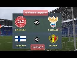 Mitfavorit belgien besiegte russland souverän 3:0. Europameisterschaft 2020 Konferenz Gruppe B Finnland Vs Belgien Russland Vs Danemark Youtube