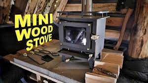 I'd planned on exiting the flue with a 90º elbow. Winter Survival Shelter The Amazing Cubic Grizzly Mini Wood Stove Youtube