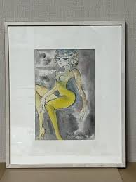 Amazon.co.jp: Reproduction super handwriting precious original popular Ado  Mizomori nude woman watercolor autograph & Ado-chan : Home & Kitchen