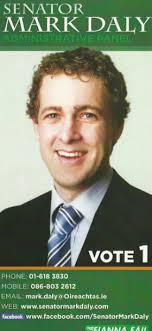 Leaflet from Mark Daly- Fianna Fail -Administrative Panel -2011 Seanad  Election