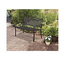 Outdoor Patio Garden Furniture Black Metal Bench Metal Garden Benches Outdoor Garden Bench Outdoor Patio Decor