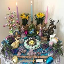 Unicorn Manor On Instagram Ostara Blessings To My Northern Hemisphere Witches And Happy Mabon To My Fellow South Wiccan Altar Ostara Ritual Witches Altar