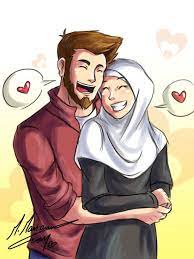 صور حب كرتون cute muslim couples couple cartoon muslim couples