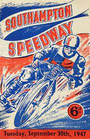 Speedway Action 1947 Poster Southampton Motorcycle Artwork Motorcycle Posters Motorcycle Art