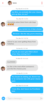 Using cheesy or corny pick up lines to humor someone or to break a period of silence is a better bet than using one as an opener to get a date. Cheesy Pick Up Line Tinder