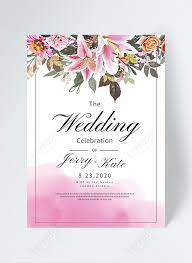 We won't tell how much you saved with this absolutely free. Pink Watercolor Flowers Wedding Invitation Template Image Picture Free Download 465445446 Lovepik Com