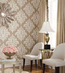 It's the room where you relax after a long day or the room where you entertain company. 10 Divine Damask Wallpapers For Every Room Wallpaper Living Room Room Wallpaper Home Decor