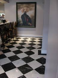 Checkerboard Floor With Carrara C Nero Marquina Marble Residence Restaurant Bar Nantwich By Gos House Interior Flooring Interior Inspiration