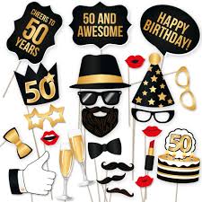 50th birthday decorations for men women 50 birthday decorations for women men 50th birthday balloons 50 year old party decorations 50th birthday decor men. 50th Birthday Photo Booth Props Fabulous Fifty Party Decoration Supplies For Him Her Funny Fiftieth Bday Photobooth Backdrop Signs For Men And Women Black And Gold Decor Ideas 34 Pieces