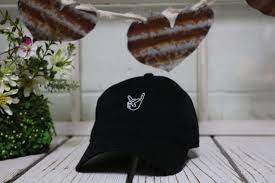 Rock On Hands Baseball Hat Funny Hat Profile Rock And Roll Etsy Baseball Hats Dad Hats Hats