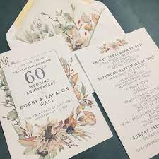 Happy Wedding Anniversary 60 Years Fallweddinginvitation Petitpenguin Customweddingpaper Fall Wedding Invitations Wedding Paper Happy Wedding