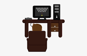 Playing your favorite cartoons, of course! Student Playing Video Games Student Playing Computer Games Cartoon Transparent Png 400x453 Free Download On Nicepng