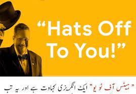 Hats Off Meaning With Explanation In Urdu And English