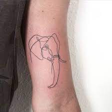 Drawing a cute cartoon drawing is easy in this drawing tutorial. Elephant Tattoo Designs Elephant Tattoo Design Line Art Tattoos Elephant Tattoo