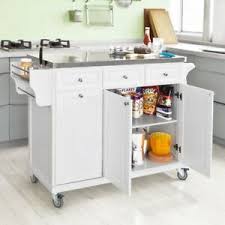 Kitchen island with rack 49 5/8x31 1/8x76 $ 548. Sobuy Luxury Kitchen Island Cart Kitchen Cabinet Stainless Steel Top Fkw33 W Uk 6900021348942 Ebay