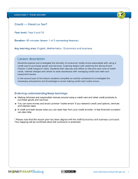Payment plan terms aren't uniform for every card member. Credit Friend Or Foe Lesson Description