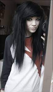 #scene girl #kitten #black scene hair #hot #cute. Emo Style Selfie