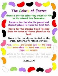 the colors of easter jelly bean poem christian activities