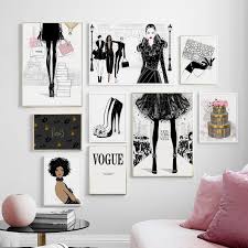 Paris Vogue Fashion Handbag Heels And Glamour Wall Art Fine Art Canvas Prints Nordicwallart Com Fashion Wall Decor Fashion Decor Bedroom Fashion Wall Art