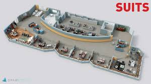 Ever Wondered What It D Be Like To Work At Dunder Mifflin Or Pearson Hardman Discover The 3d Floor Plans Of Your Fa Suits Tv Series Office Floor Plan Suits Tv