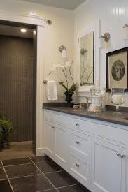 If floor is white go with same grey grout as grey. 403 No Beer For You White Bathroom Cabinets Beadboard Bathroom Traditional Bathroom Designs