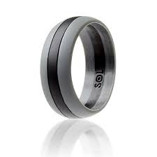 Robot Check Silicone Wedding Band Mens Wedding Rings Rings For Men