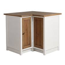 Étagère d'angle ou meuble de cuisine en angle, les solutions ne manquent pas pour tirer parti de l'espace avec un meuble d'angle de cuisine. Meuble De Cuisine Bas D Angle En Bois Recycle Blanc Rivages Meubles De Cuisine Interior S