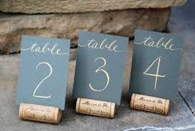 Items Similar To Place Card Holder Or Table Number Holder Made From A Single Wine Cork Winery Table Numbers Wedding Diy Wedding Table Names Diy Wedding Table