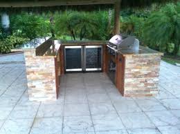 custom u shaped outdoor kitchen  gas