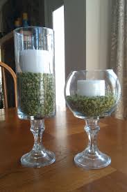 Bought 2 Glass Candle Sticks And Glued Them To A Vase I Bought At The Dollar Tree Dollar Store Candles Dollar Store Candle Holder Bridal Shower Decorations Diy