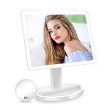 Check spelling or type a new query. Buy Large Lighted Vanity Makeup Mirror With Light X Large Model 3 Color Lighting Light Up Mirror With 88 Led 360 Rotation Touch Screen 10x Magnification Portable Tabletop Cosmetic Make Up Mirror Online