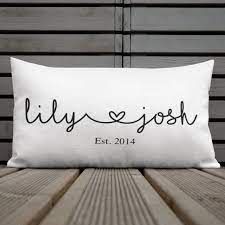 Personalized Couple Pillow Custom Wedding Gift Pillow Cover Etsy In 2021 Personalized Couple Gifts Romantic Gifts For Him Wedding Gifts For Couples