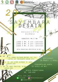 Lomba Desain Rekacipta Bambu 2017 Di Uii Info Lomba 2021 Terbaru