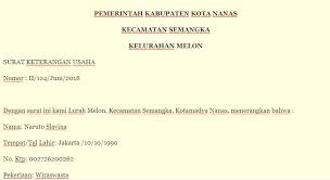 Sku dibuat oleh aparat berwenang, seperti kelurahan atau kepala desa. Contoh Surat Keterangan Usaha Terbaru Suratku Id