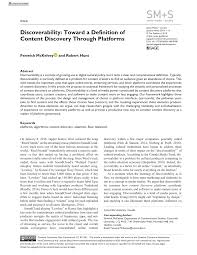 Dan saye lupe google account password. Pdf Discoverability Toward A Definition Of Content Discovery Through Platforms