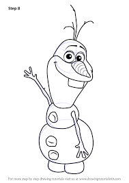 Learn How To Draw Olaf From Frozen Frozen Step By Step Drawing Tutorials Olaf Drawing Disney Character Drawings Easy Disney Drawings