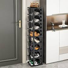 Narrow Shoe Rack 8 Tiers, Tall Skinny Shoe Organizer, Small Space And  Vertical Shoe Rack, Suitable For Entryway,Hallway,Closet, Corner, Bedroom  And Garage Shoe Shelf (Little White Bear : Buy Online At Best