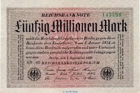 Durch die inflation kam es in deutschland zu einer bis dato nicht vorstellbaren umverteilung von vermögenswerten. Inflation Deutschland 50 Millionen Mark 1923 Reichsbanknote 50 Millionen Kreuzblute In Kfr Deu 122 C Ros 108 P 109 Unc 1 To 1 Ma Shops