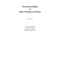 PDF) The Descendants of John McQueen of Islay