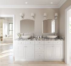 D bath vanity in white with cultured stone vanity top in white with white basin Lakewood White Ready To Assemble Bathroom Vanities Cabinets